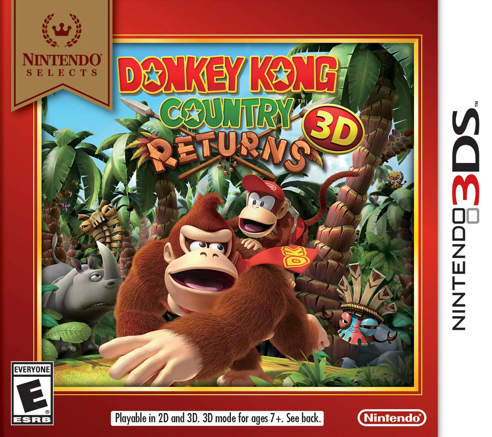 Capa de Donkey Kong Country Returns 3D [Nintendo Selects]