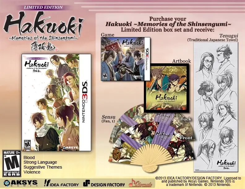 Capa de Hakuoki: Memories of the Shinsengumi (Limited Edition)