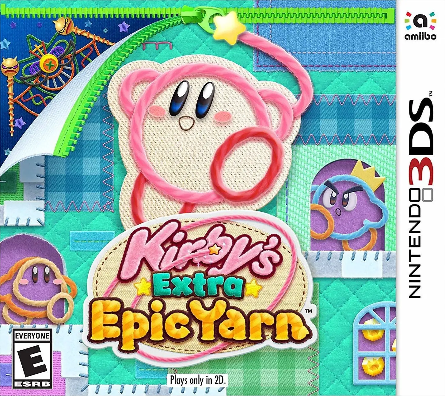 Capa de Kirby's Extra Epic Yarn