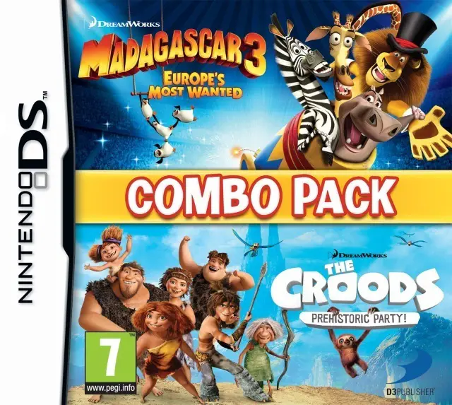 Capa de Madagascar 3 & The Croods: Combo Pack