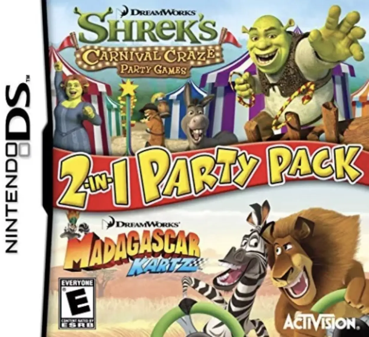 Capa de Shreks Carnival Craze & Madagascar Kartz 2-in-1 Party Pack