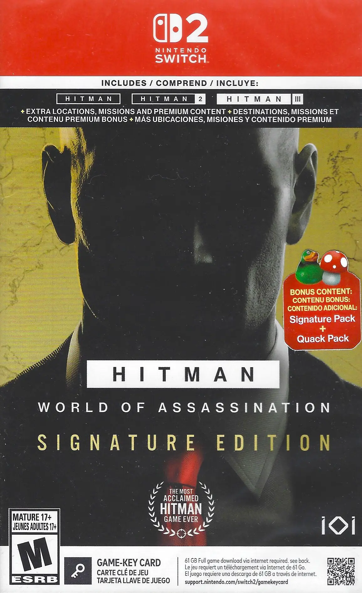 Capa de Hitman World of Assassination [Signature Edition Key Card]