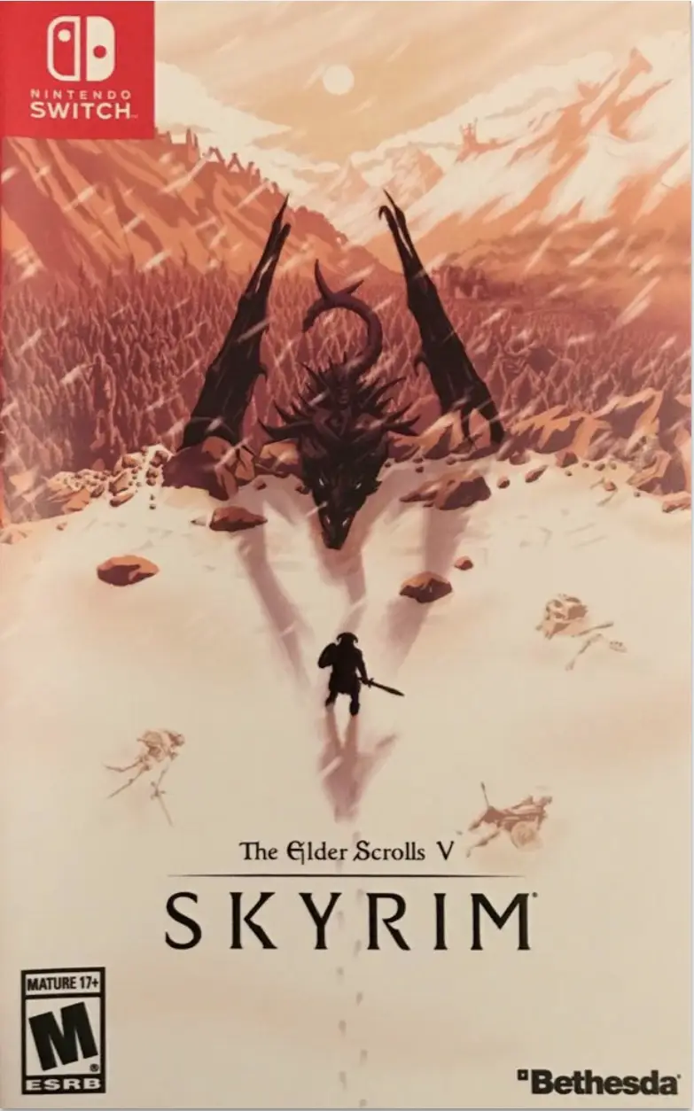 Capa de Elder Scrolls V: Skyrim [Alt. Cover Red]