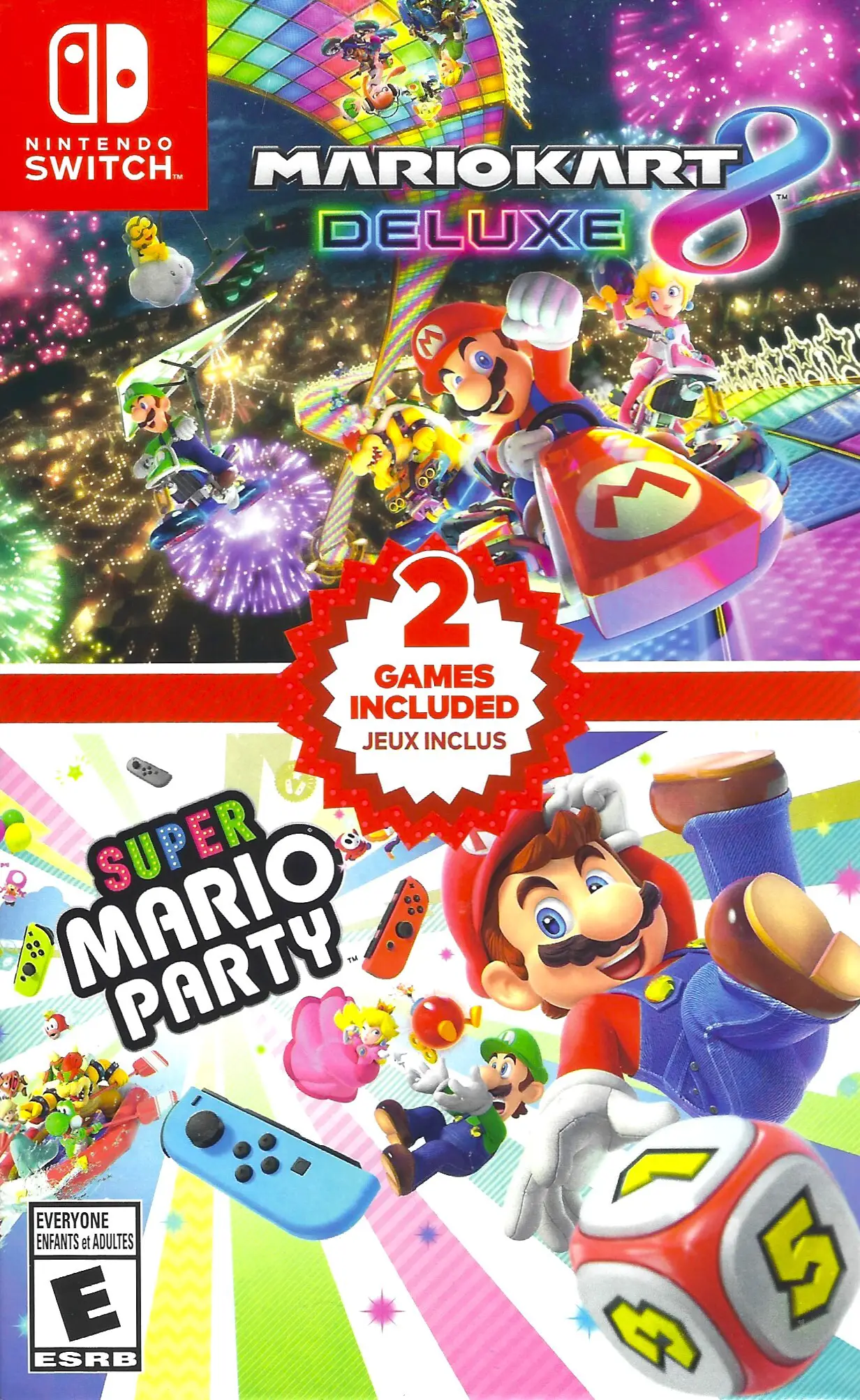 Capa de Mario Kart 8 Deluxe + Super Mario Party Double Pack