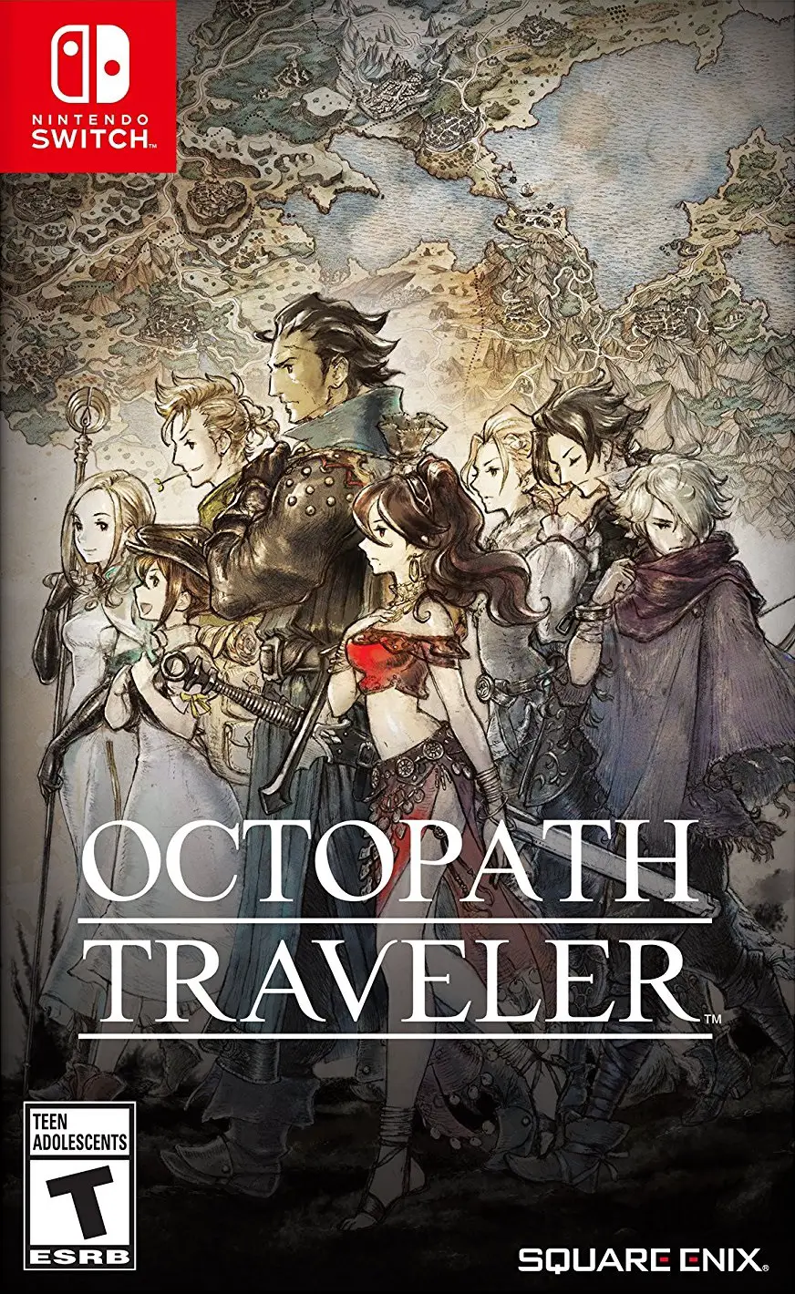 Capa de Octopath Traveler