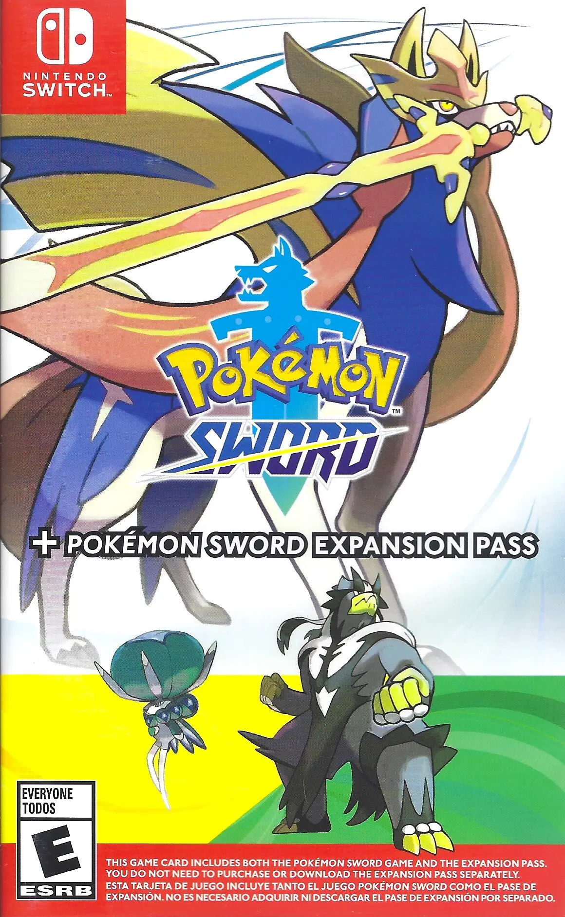 Capa de Pokémon Sword + Pokémon Sword Expansion Pass