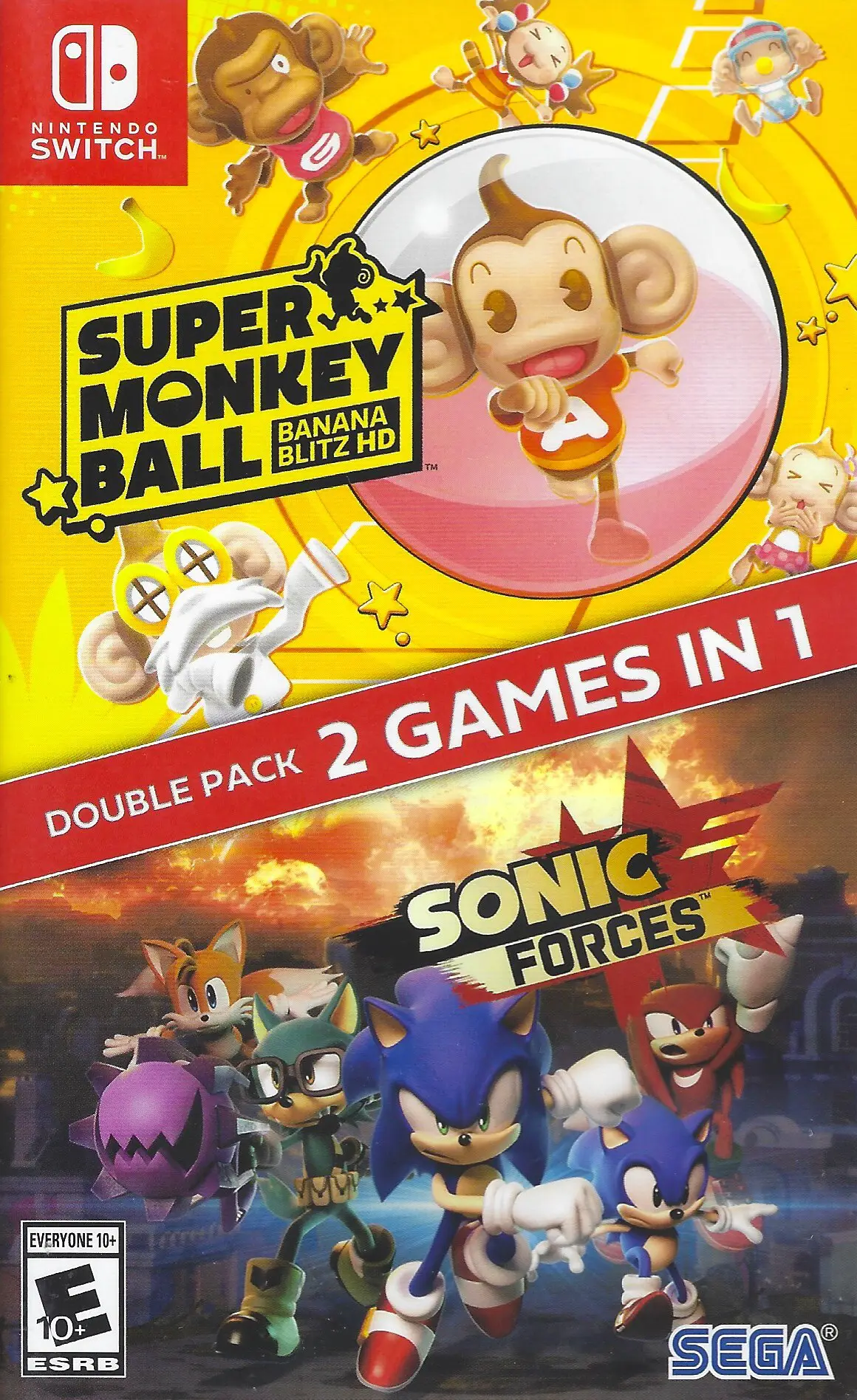 Capa de Sonic Forces + Super Monkey Ball: Banana Blitz HD Double Pack