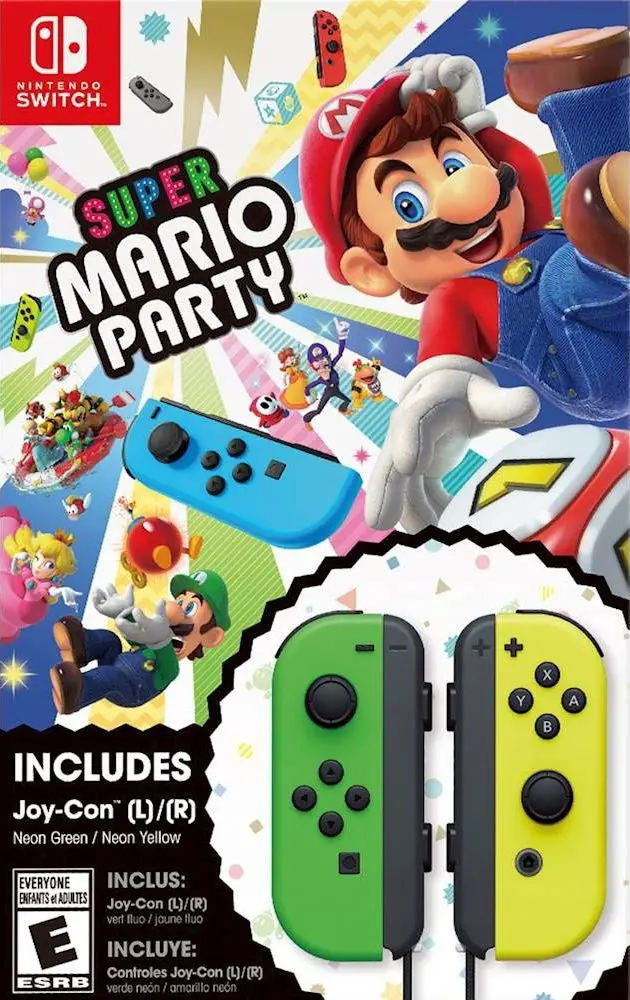 Capa de Super Mario Party [Neon Green & Yellow Joy-Con Bundle]