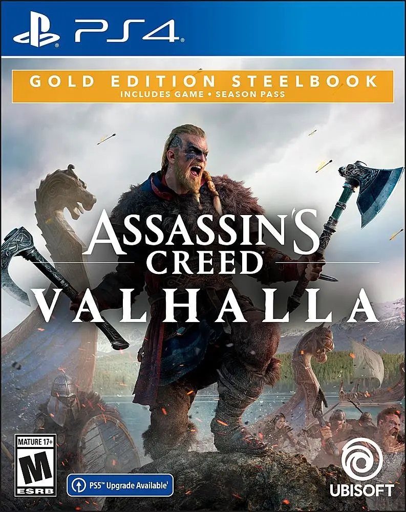 Capa de Assassin's Creed Valhalla [Gold Edition Steelbook]