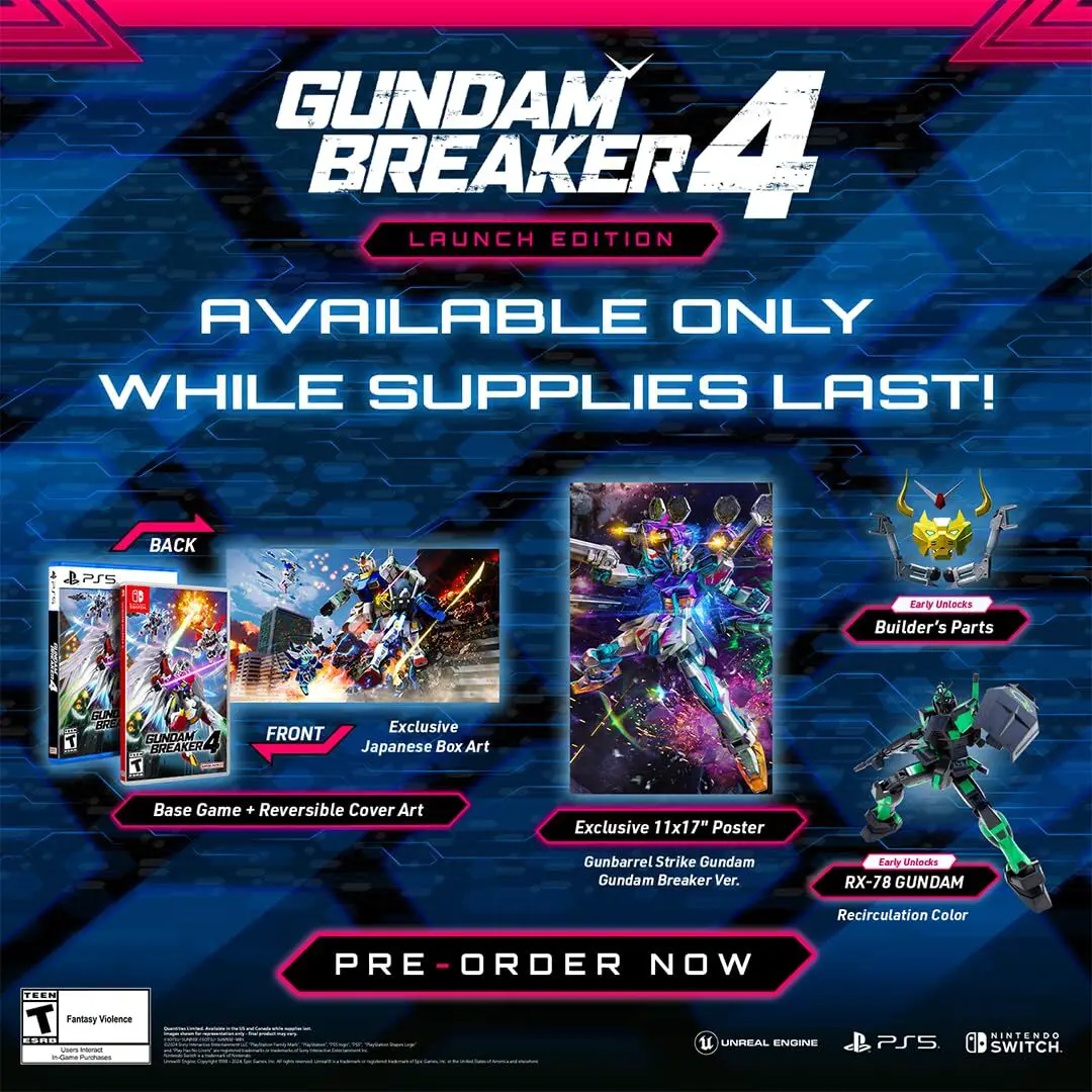 Capa de Gundam Breaker 4 [Launch Edition]