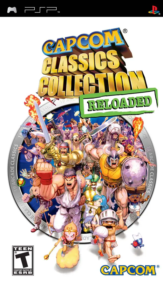 Capa de Capcom Classics Collection Reloaded