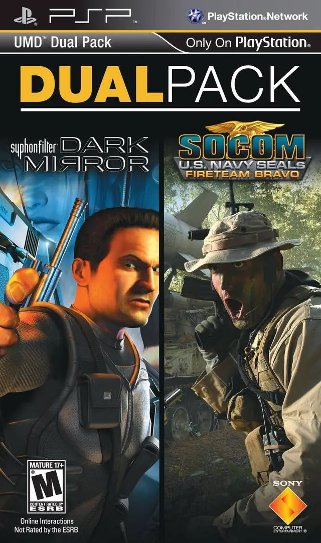 Capa de Dual Pack: Syphon Filter: Dark Mirror / SOCOM: U.S. Navy SEALs Fireteam Bravo