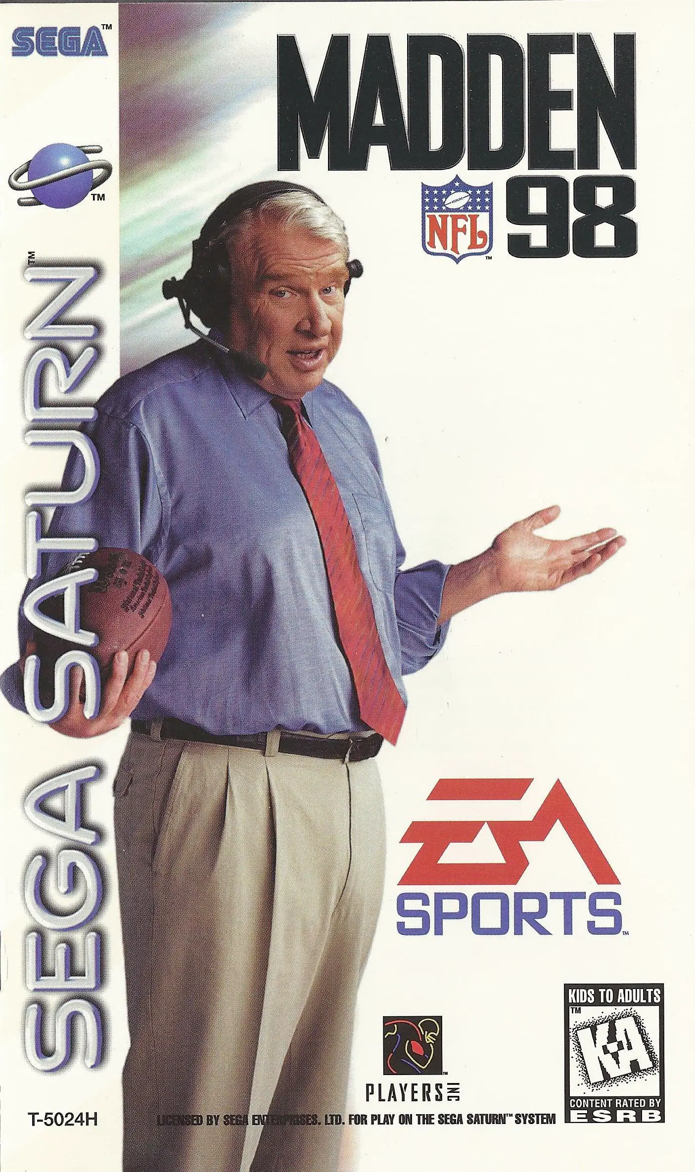 Capa de Madden NFL 98