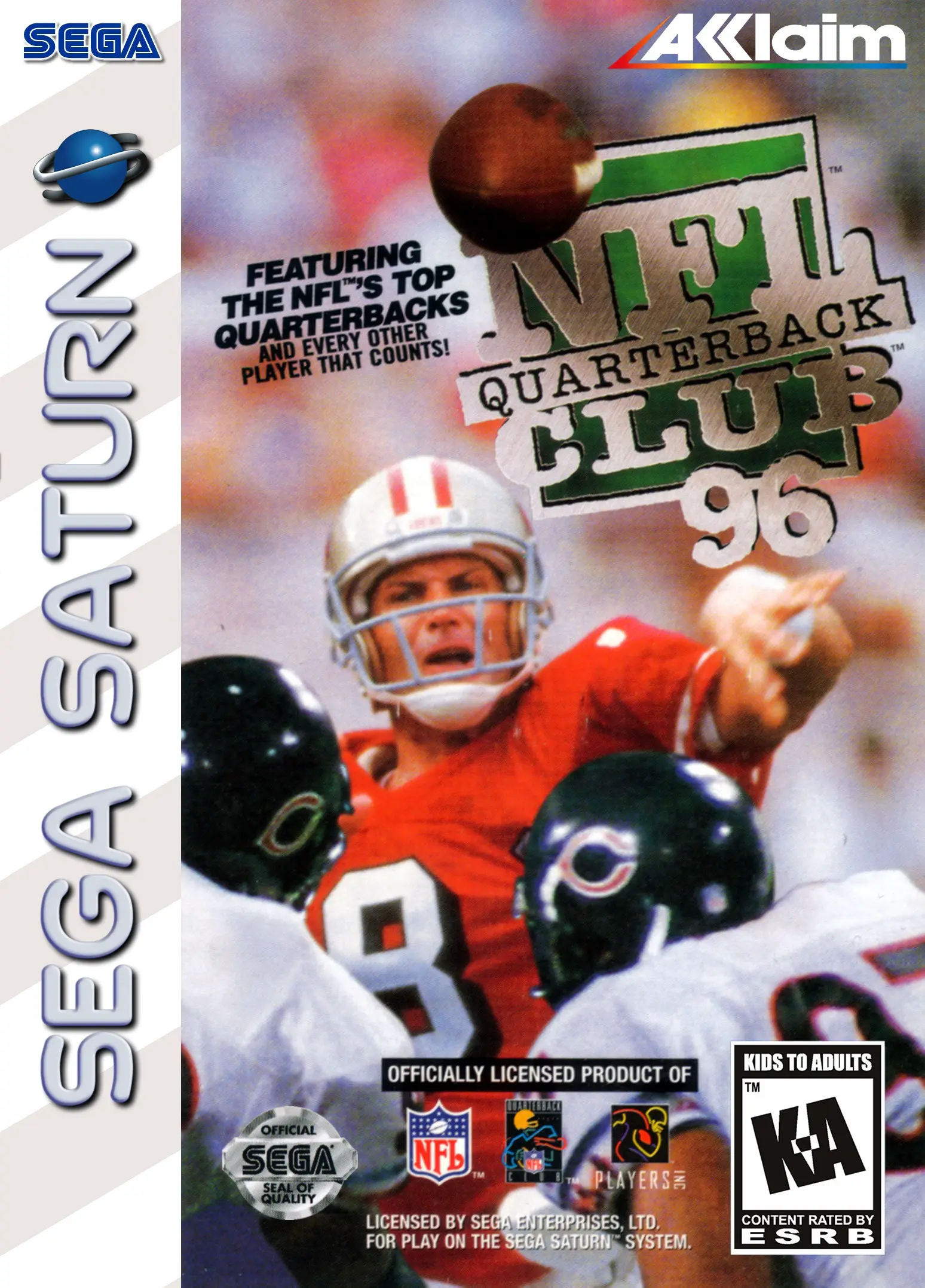 Capa de NFL Quarterback Club 96