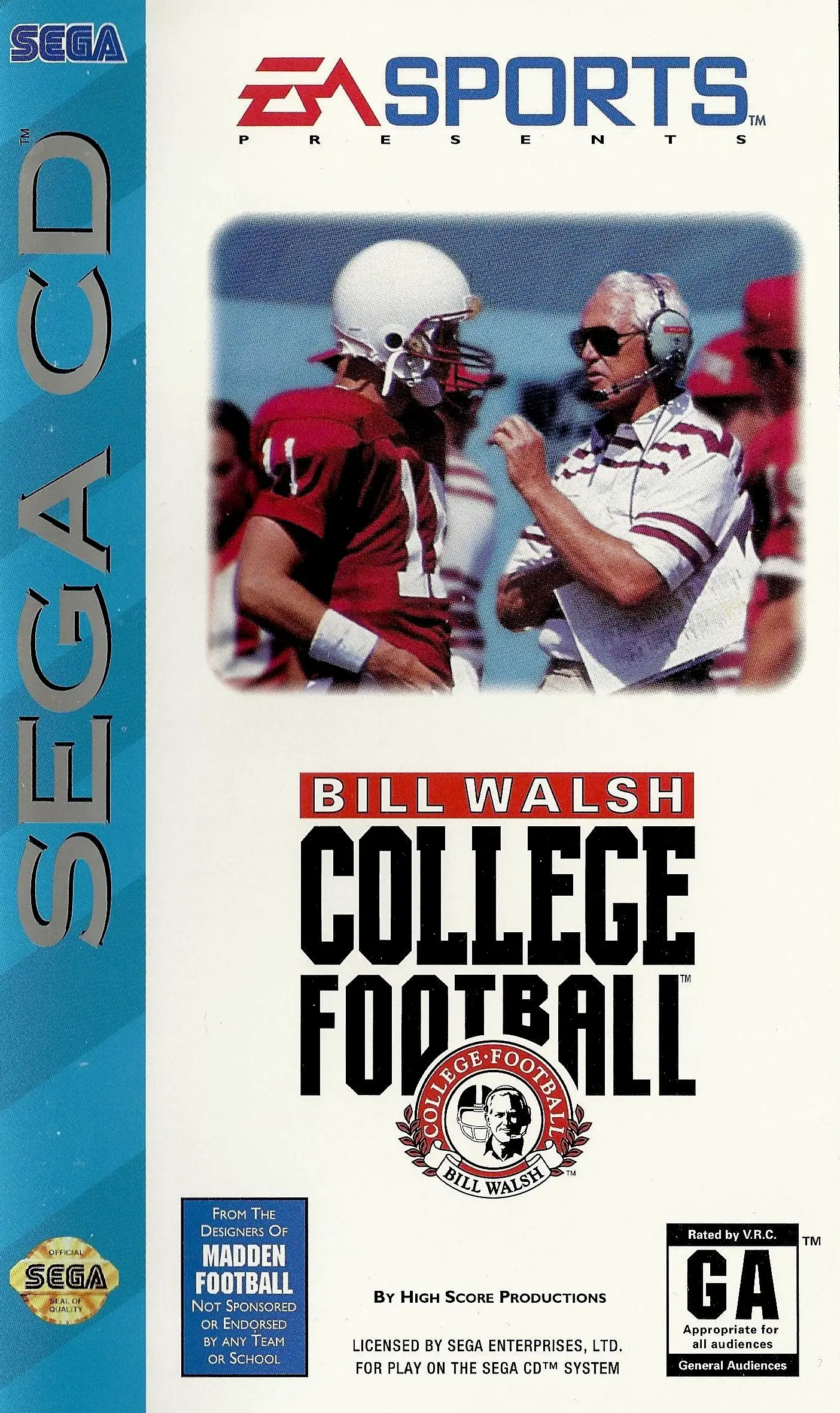 Capa de Bill Walsh College Football