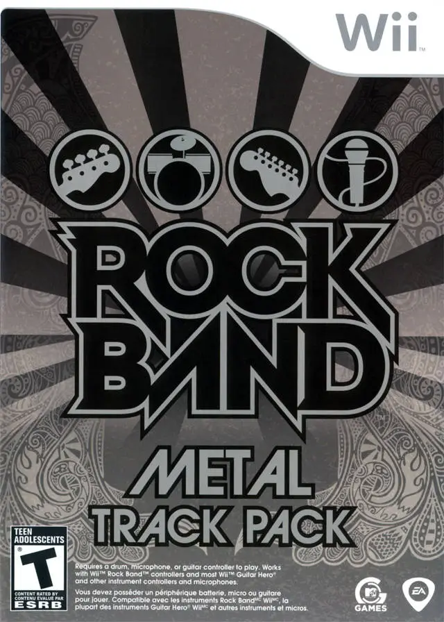 Capa de Rock Band Metal Track Pack
