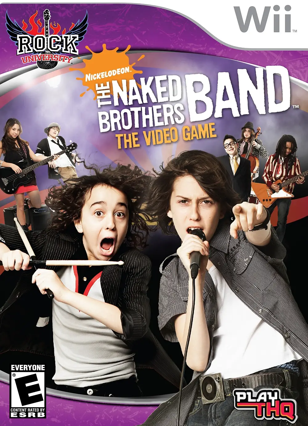 Capa de Rock University Presents: The Naked Brothers Band The Video Game