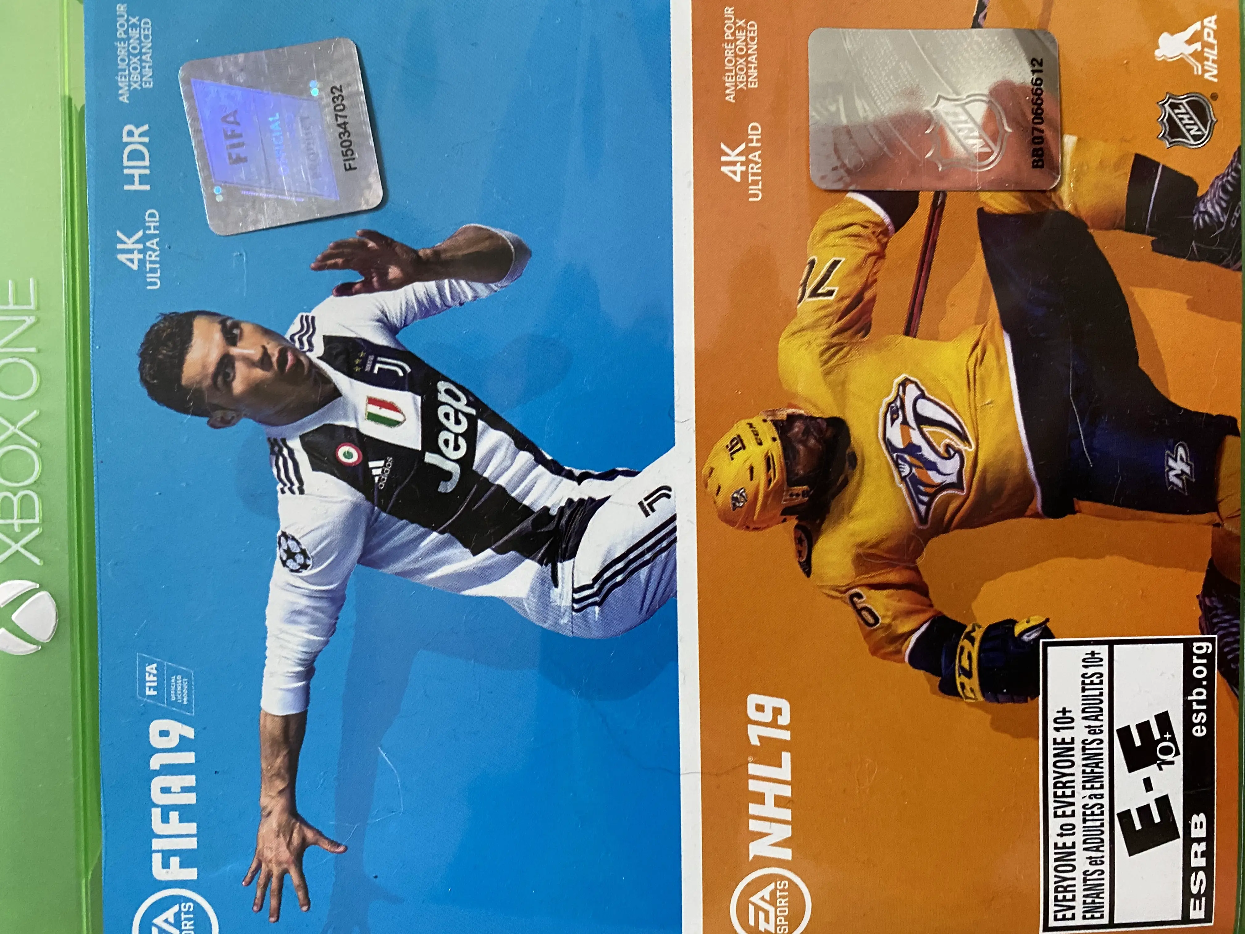 Capa de Fifa 19 & NHL 19