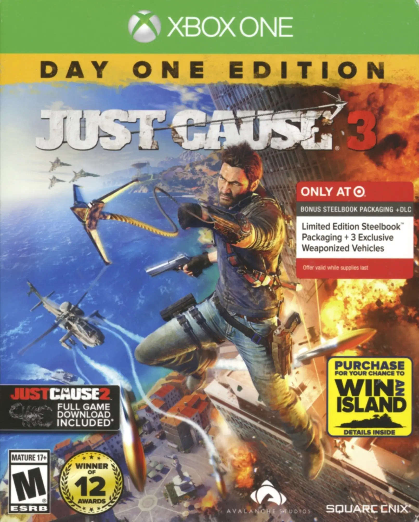 Capa de Just Cause 3 [Day One Edition] [Target Exclusive Steelbook]