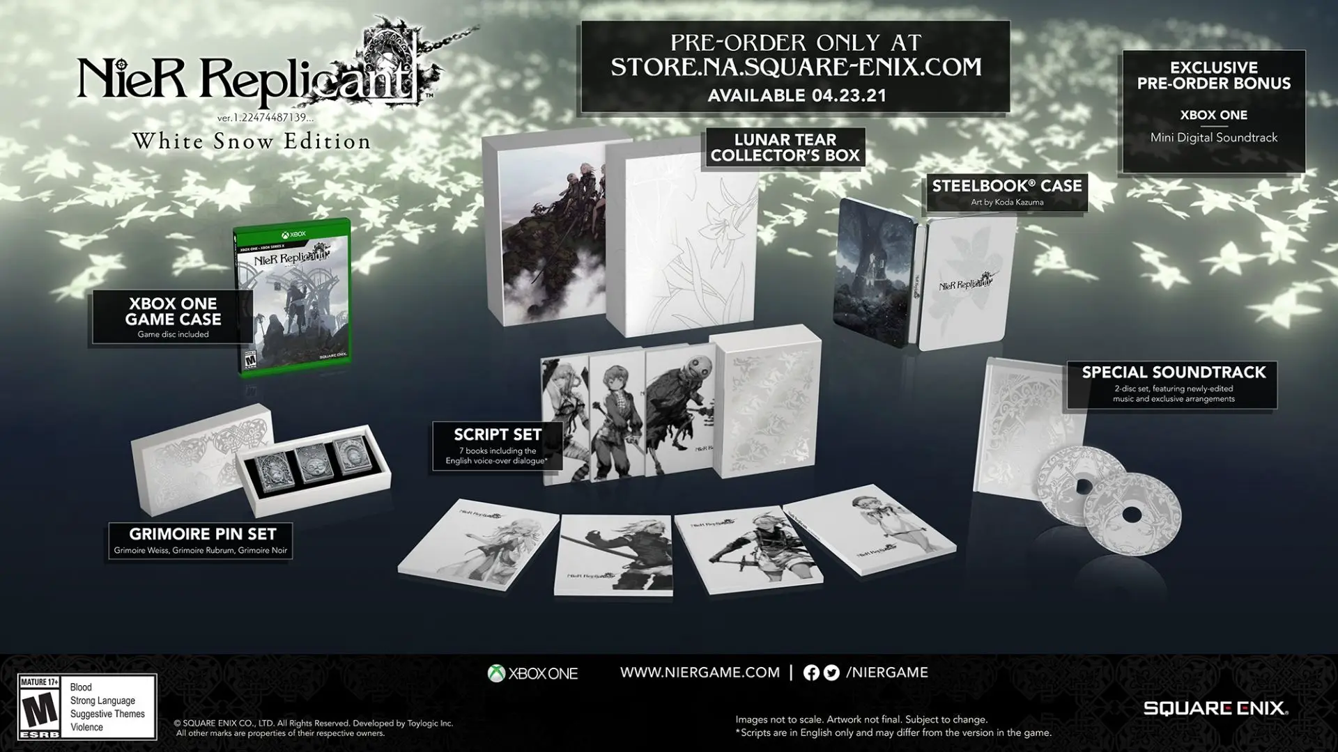 Capa de NieR Replicant Ver.1.22474487139... White Snow Edition