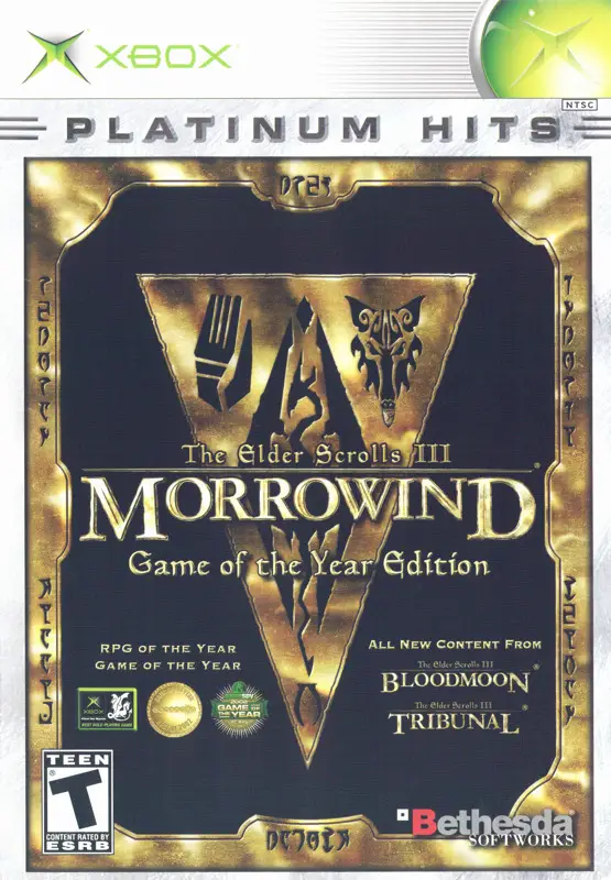 Capa de Elder Scrolls III Morrowind [Platinum Game Of The Year]